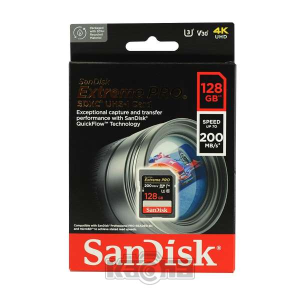 SanDisk 128GB SDXC Extreme PRO UHS-I (200R/90W) (SDSDXXD-128G)