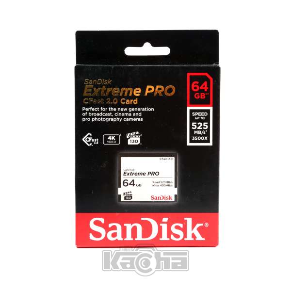 SanDisk 64GB Extreme PRO CFast 2.0 Memory Card (SDCFSP-064G)